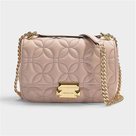 michael kors quilted sloan pink|michael kors sloan editor bag.